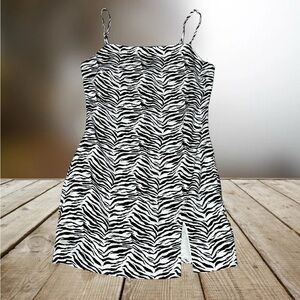 Kendall & Kylie Black and White Zebra Dress from Pacsun